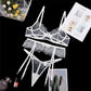 Alias Sexy Lingerie Women's Underwear See Through Sensual Lingerie Woman Exotic Costumes Bra with Bones Lingerie 3 Pieces