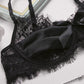 Alias 2022 Black lace eyelash diamond crystal chain garter3 pcs sets of women sexy underwear