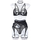 Alias 2022 Hot Style Fashion Hollow Out Mesh Push Up Bra And Panties Women Lingerie Set With High Quality Custom