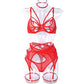 Alias 2022 Hot Style Fashion Hollow Out Mesh Push Up Bra And Panties Women Lingerie Set With High Quality Custom