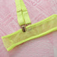 Alias chuangerm butterfly hollow-out tight transparent sexy lingerie set fluorescent green mesh lace lingerie set