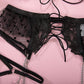 Alias new arrival high-end sexy lingerie strappy with garter belts lace embroidery bra and panty sets women underwear