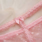 Alias Durable Mature Bowknot Women Sexy Lingerie Lace Garter Belt For Young Girl