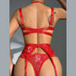 Alias Classic Sexy Outfit Suppliers Lace Women's Halter Neck Underwear Suit with Garter Sexy Lingerie Set