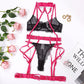 Alias 2023 New Styles Sexy Lingerie Lace 3 Piece Set Bulk Hot Women Bondage Temptation High Quality Sexy Halter Neck Lingerie